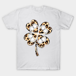 Cute Leopard Shamrock T-Shirt